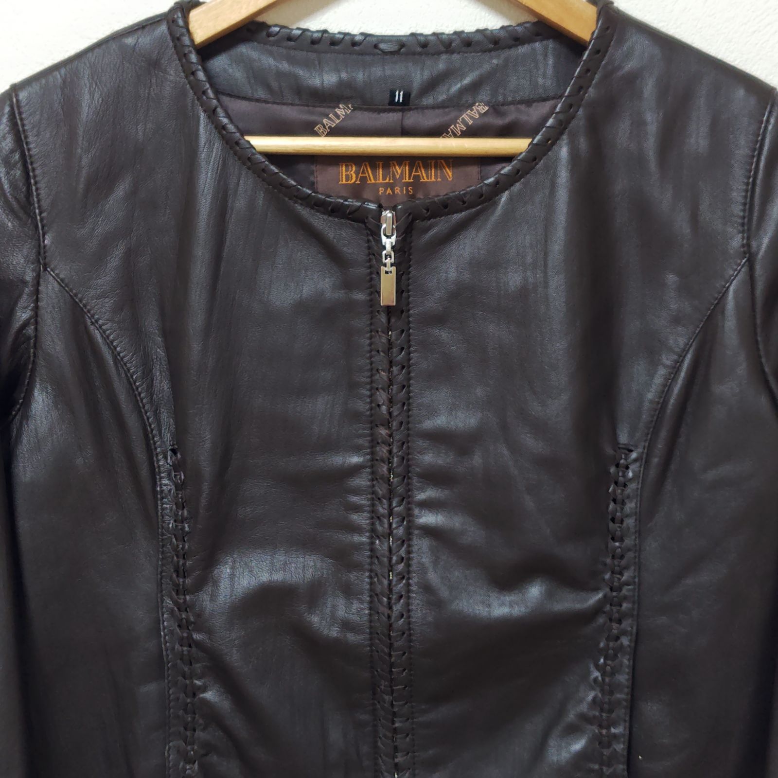 クール◎アメカジ◎【BALMAIN】バルマン ライダース ジャケット 革