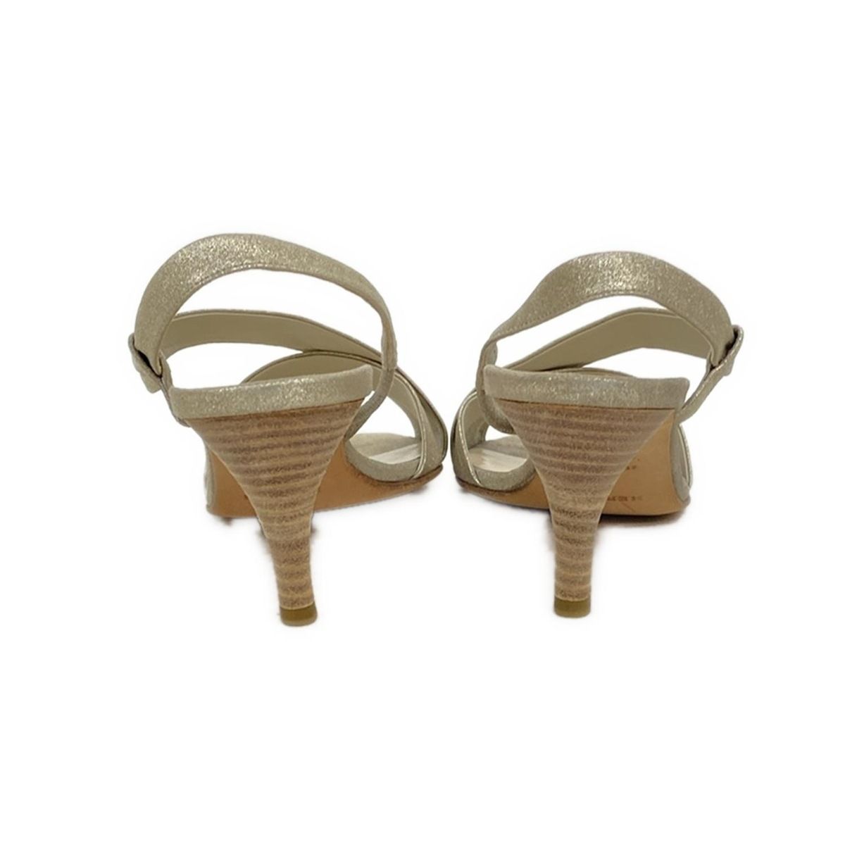 HERMES(エルメス) サンダル 36 レディース美品 - ゴールド ラメ レザー