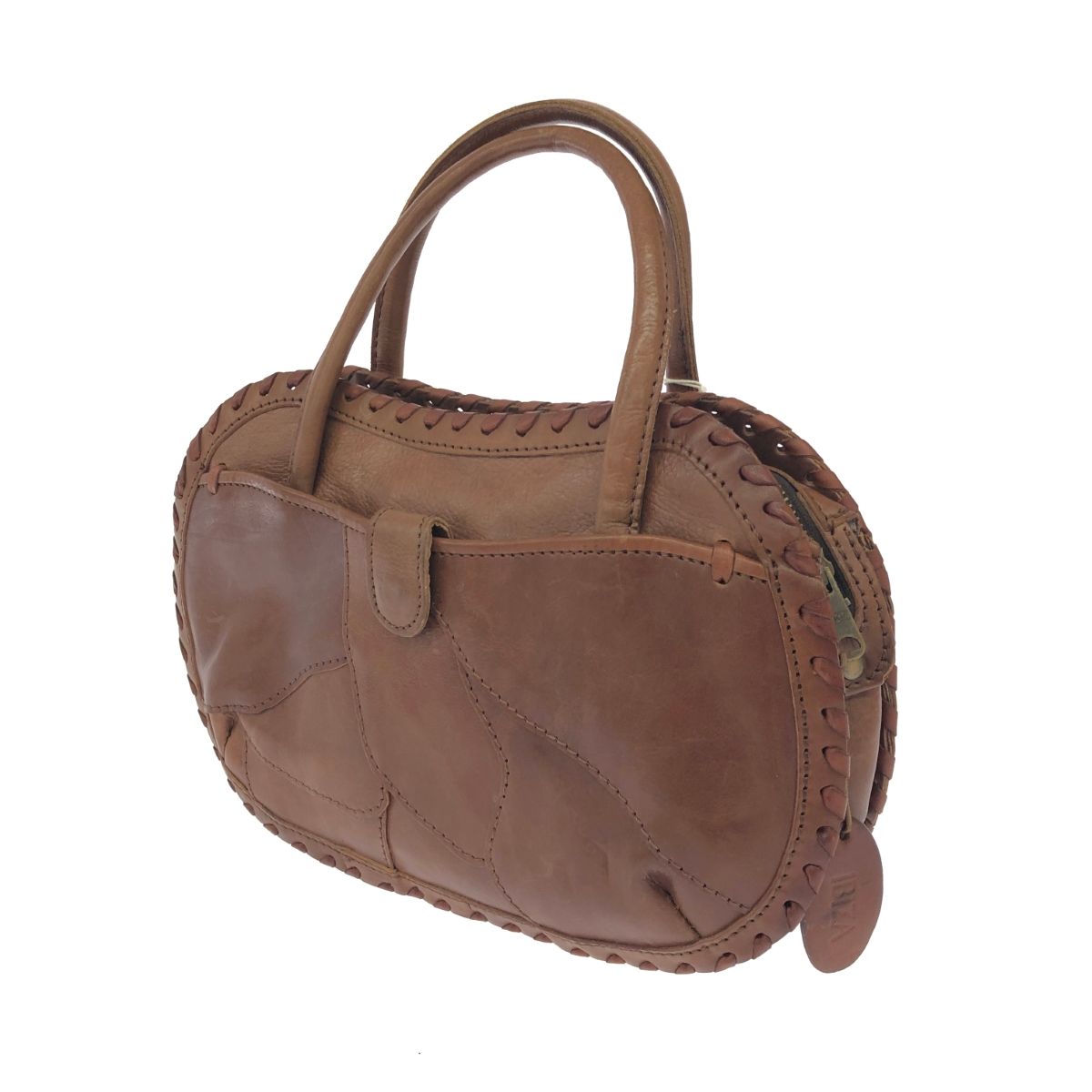 IBIZA イビサ トートバッグ パッチワーク/レザー ブラウン レディース