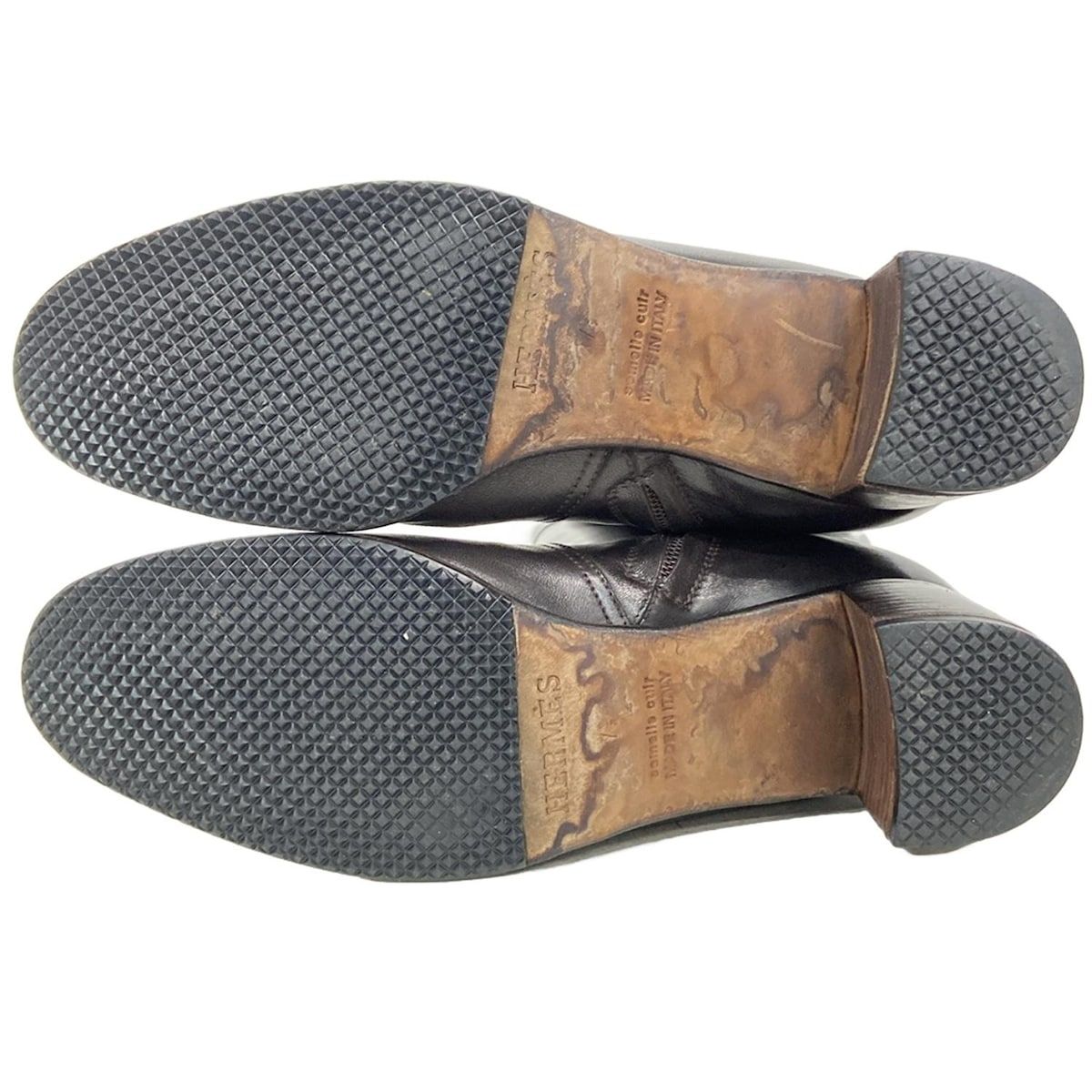 HERMES(エルメス) ロングブーツ 37 レディース美品 - ダークブラウン