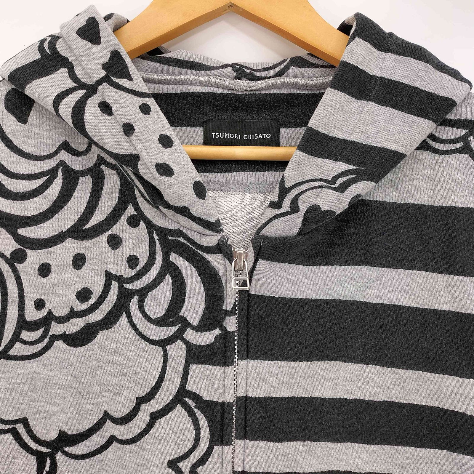 ツモリチサト TSUMORI CHISATO 総柄ジップパーカー レディース 表記無