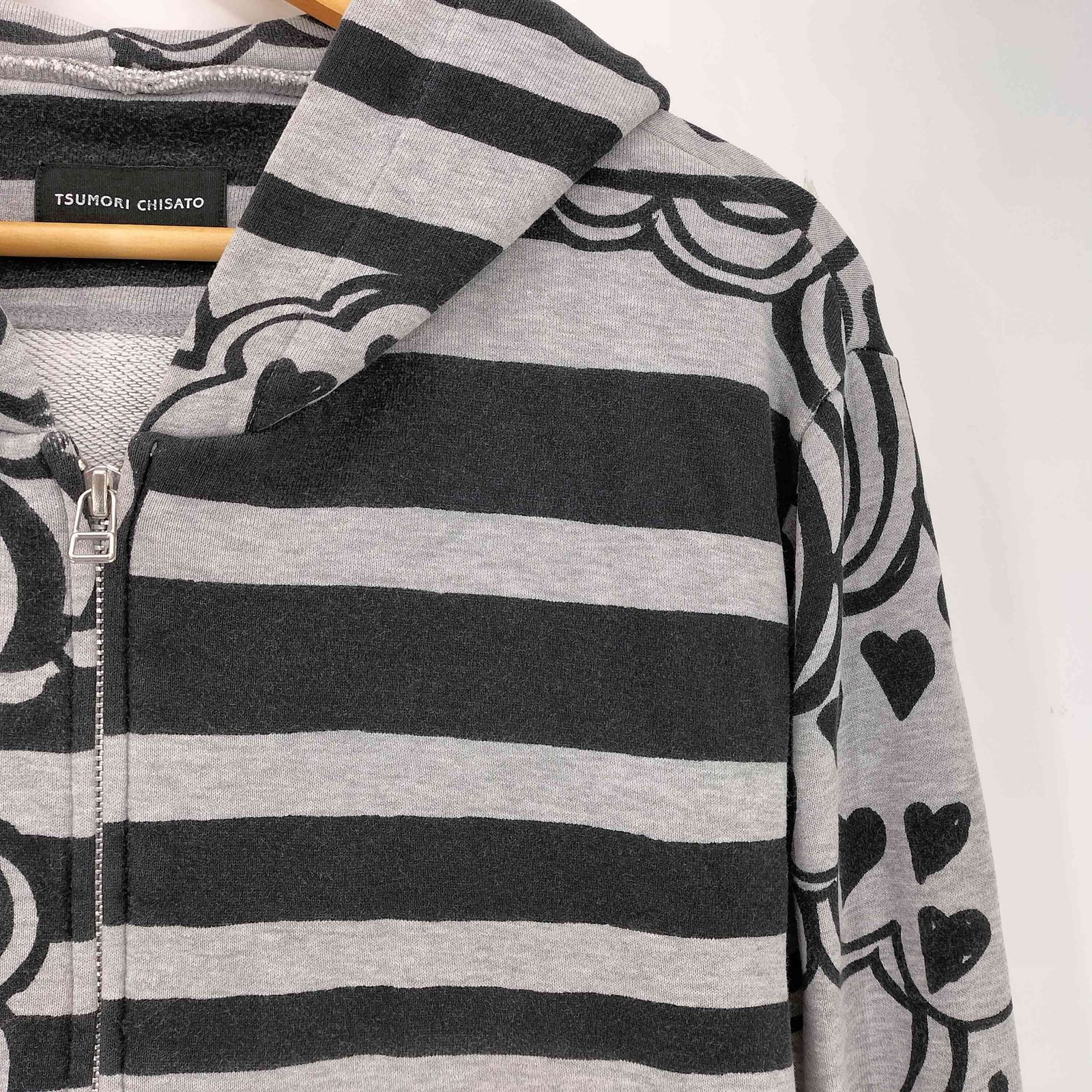 ツモリチサト TSUMORI CHISATO 総柄ジップパーカー レディース 表記無