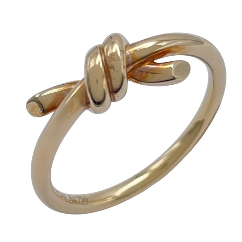ティファニー TIFFANY＆CO ノットリング ピンクゴールド Au 750 ジュエリー