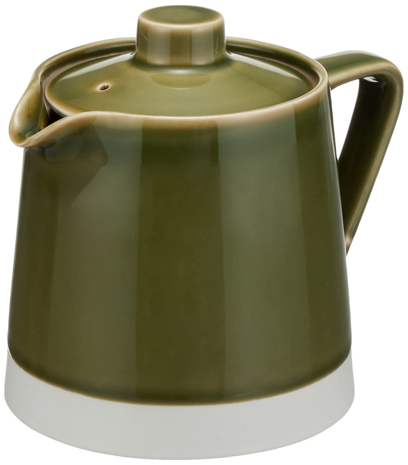 【特価商品】西海陶器 波佐見焼 「 essence エッセンス 」 織部釉 ティーポット 500ml 洗いやすい 茶漉し 付 (スーパーステンレス 茶こし ) はさみやき 食器 おしゃれ 緑 急須 コーヒー 紅茶 お茶 