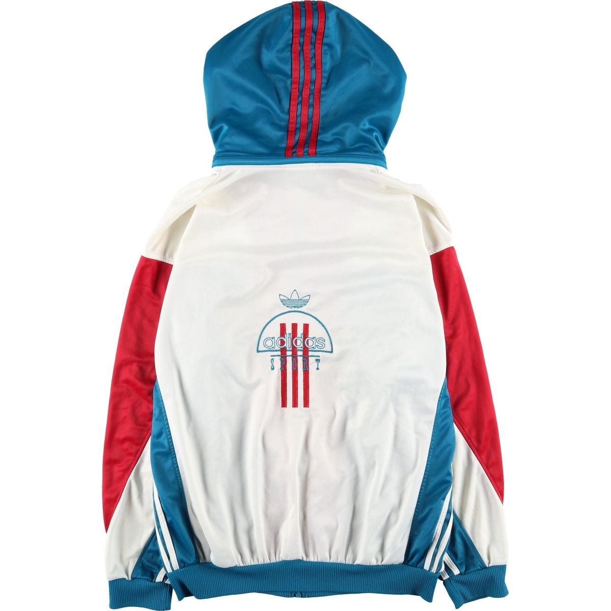 古着 80年代 アディダス adidas トレフォイルロゴ ジャージパーカー 