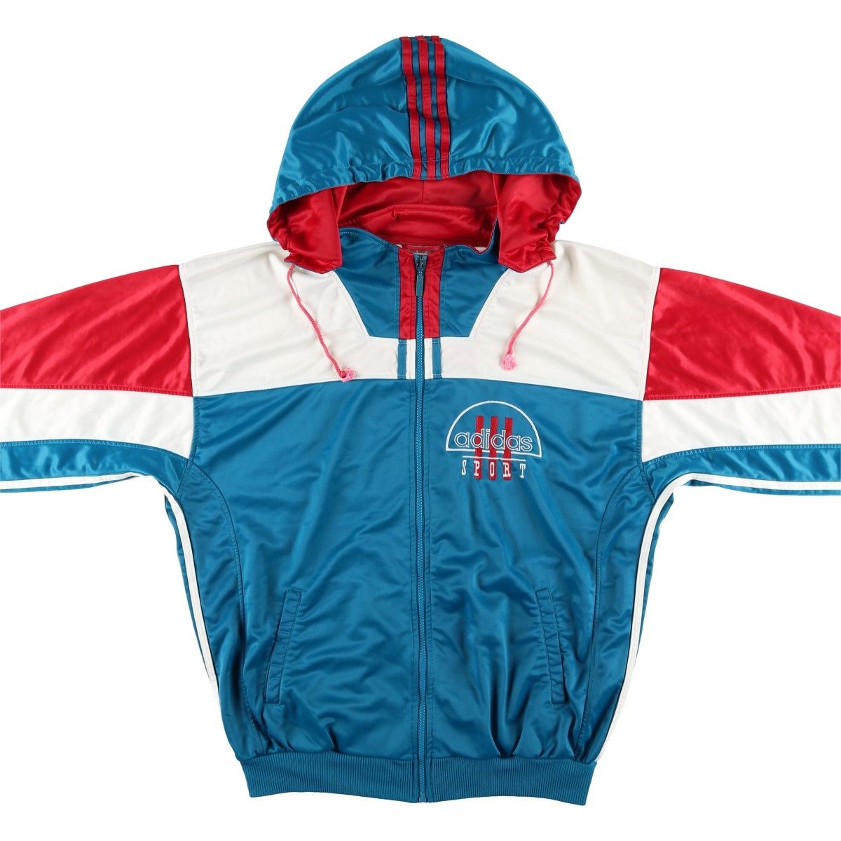 古着 80年代 アディダス adidas トレフォイルロゴ ジャージパーカー 