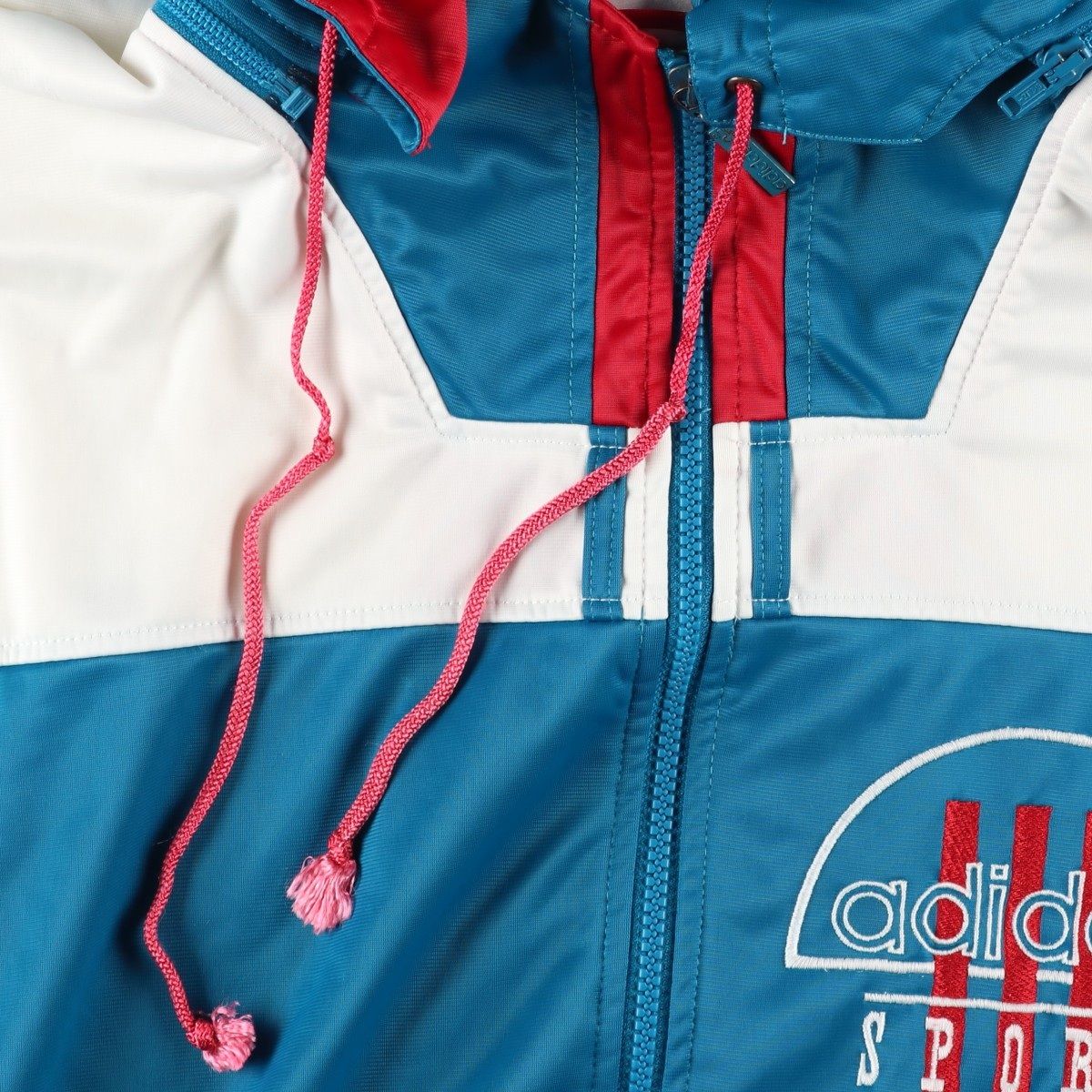 古着 80年代 アディダス adidas トレフォイルロゴ ジャージパーカー 