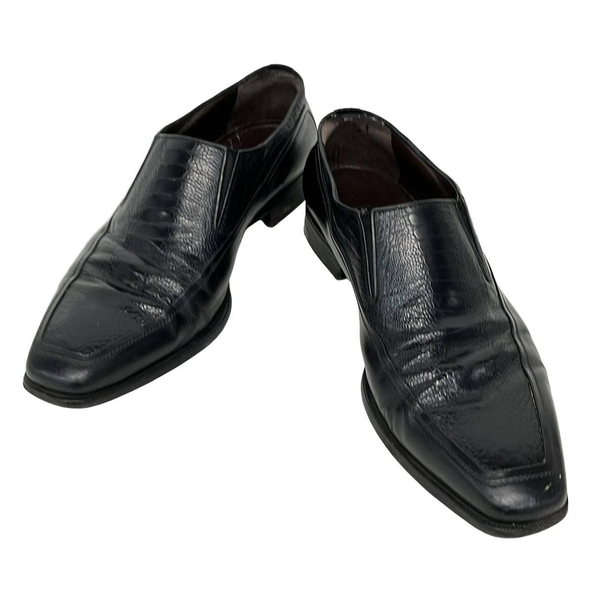 a testoni ア テストーニ シューズ 8 G メンズ 黒 レザー