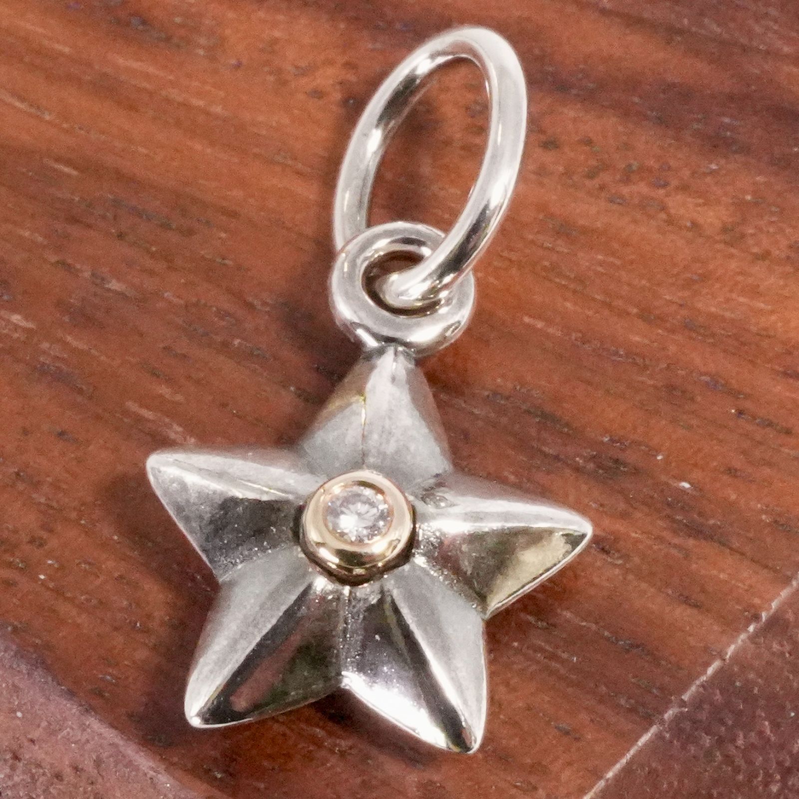 パンドラ ステラスター ダイヤペンダント チャームシルバー14 K 25 2627
