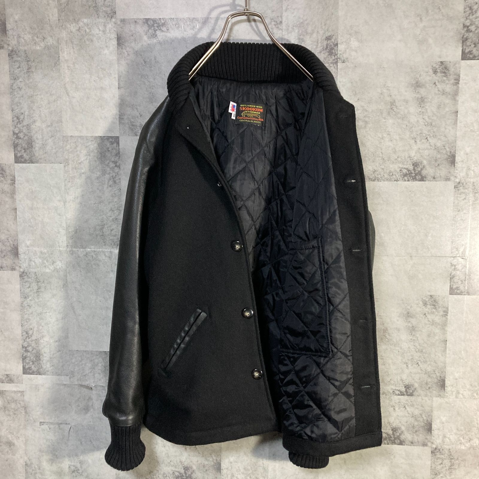 USA製 SKOOKUM スクーカム ファラオジャケット 袖レザー スタジャン