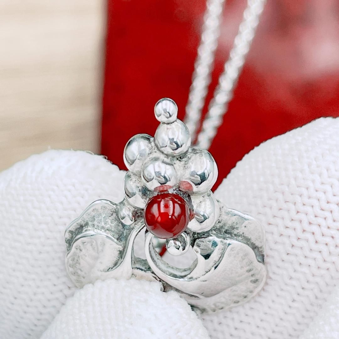 ◇ジョージジェンセン◇GEORG JENSEN イヤー カーネリアン グレープ