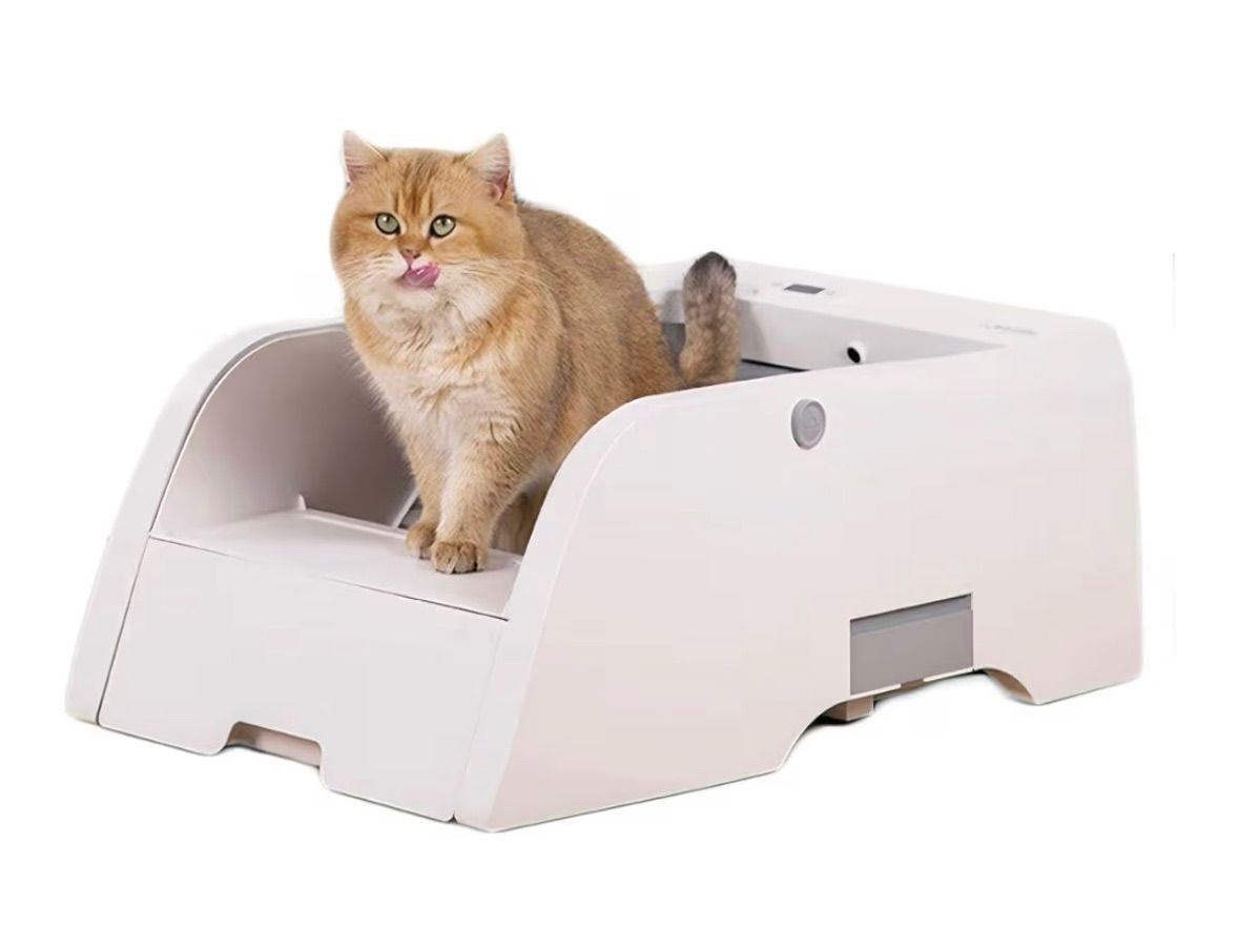 猫用全自動トイレ 猫 自動 トイレ 大型 大容量 2タイプ フード付き フードなし 自動清掃 多頭飼い オープンタイプ 広い空間 赤外線センサー アプリ APP IOS Android対応 飛び散らない ワンタッチで自動クリーンアップ