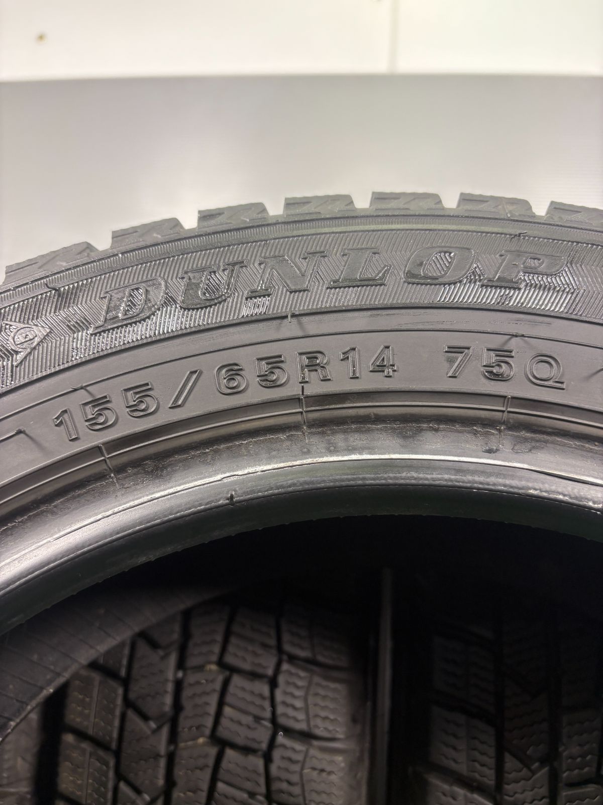  155 65 R 14 ダンロップ WM 02年製 4本 冬 タイヤ スタッドレス TA 866 14インチ スタッドレス