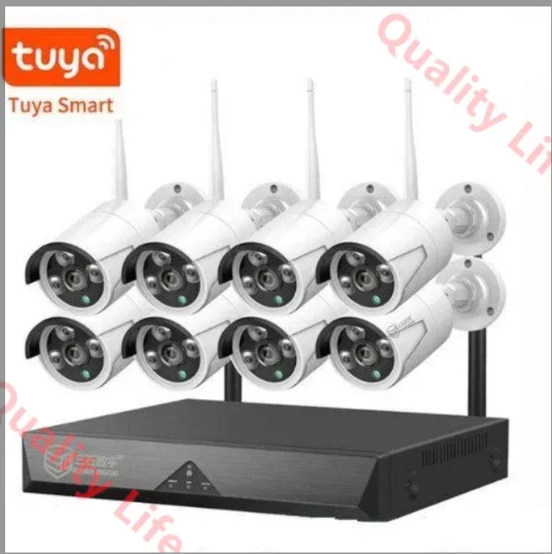 防犯カメラセット8台カメラ 500万画素 屋外IP 66防水 遠隔監視 動体検知 暗視撮影 WIFI ハードディスク付き