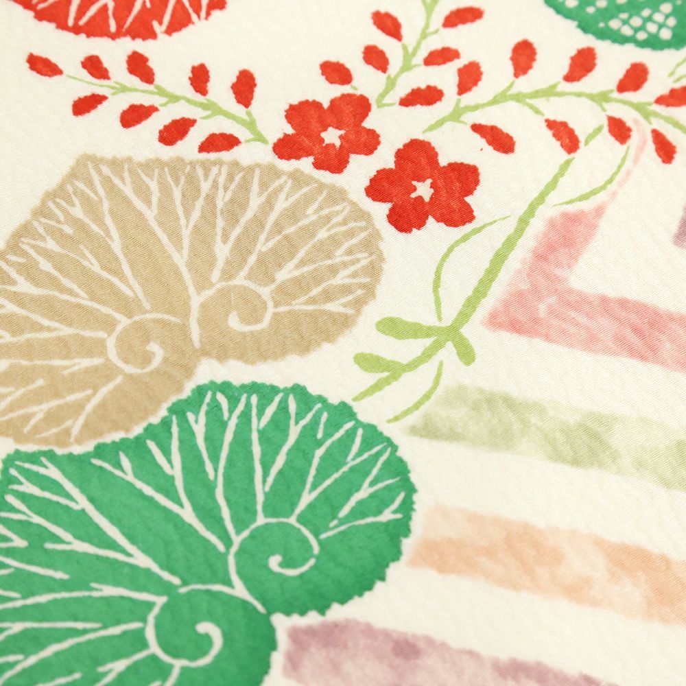 名古屋帯 白 正絹 多ち花 摺り友禅 新古品 花 橘 絞り 帯 リサイクル