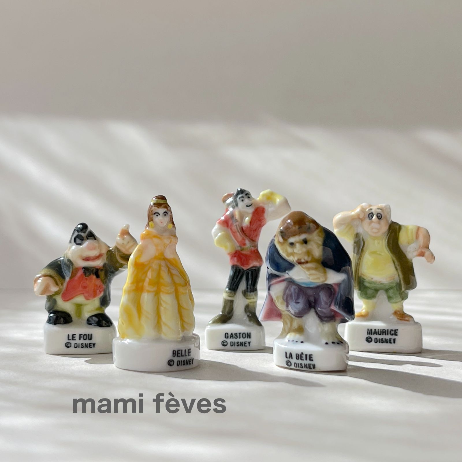 フェーヴ 美女と野獣 5個 ディズニー フランス フェーブ ミニチュア