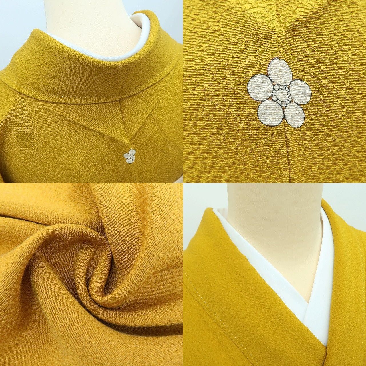 百華❀Y4179◇美品 染め一つ紋 手縫い仕立て 正絹 色無地 着物 単品