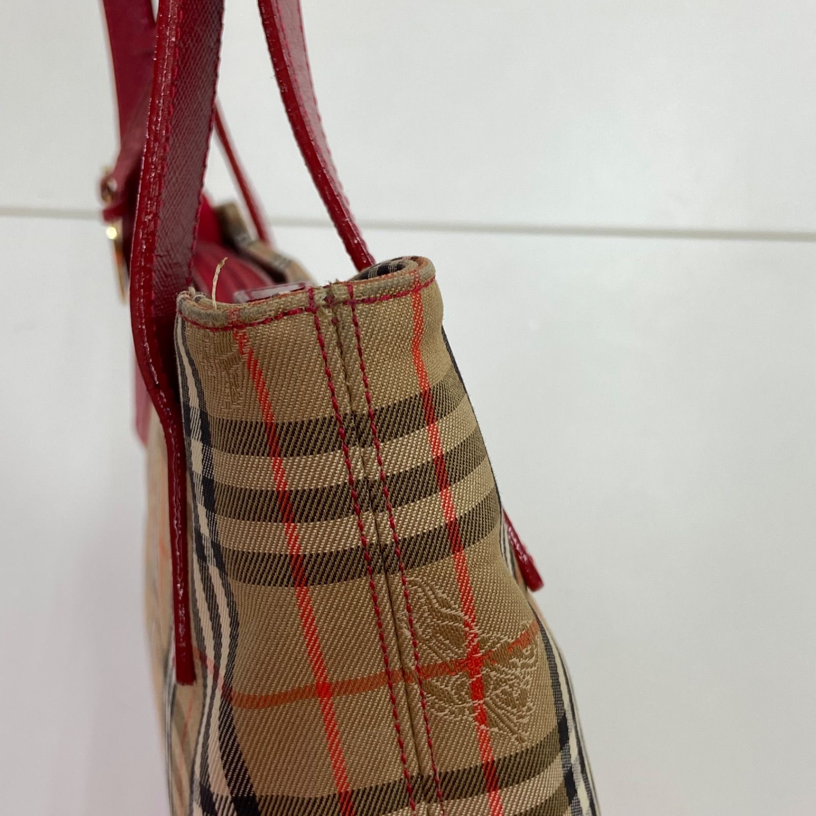 美品】BURBERRY バーバリー ノバチェック トートバッグ ファッション