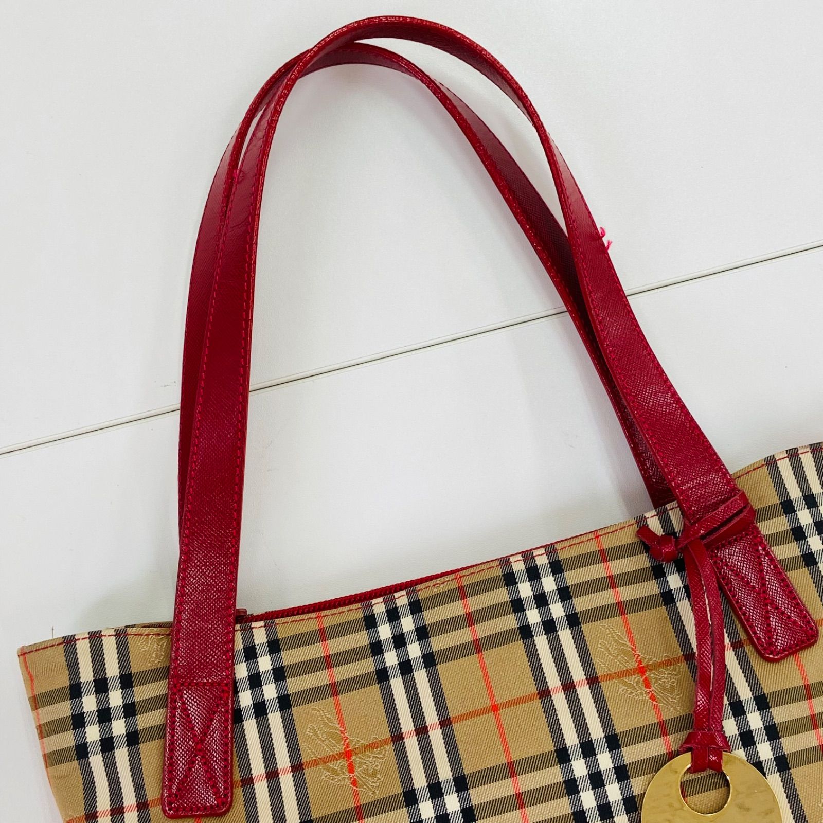 美品】BURBERRY バーバリー ノバチェック トートバッグ ファッション