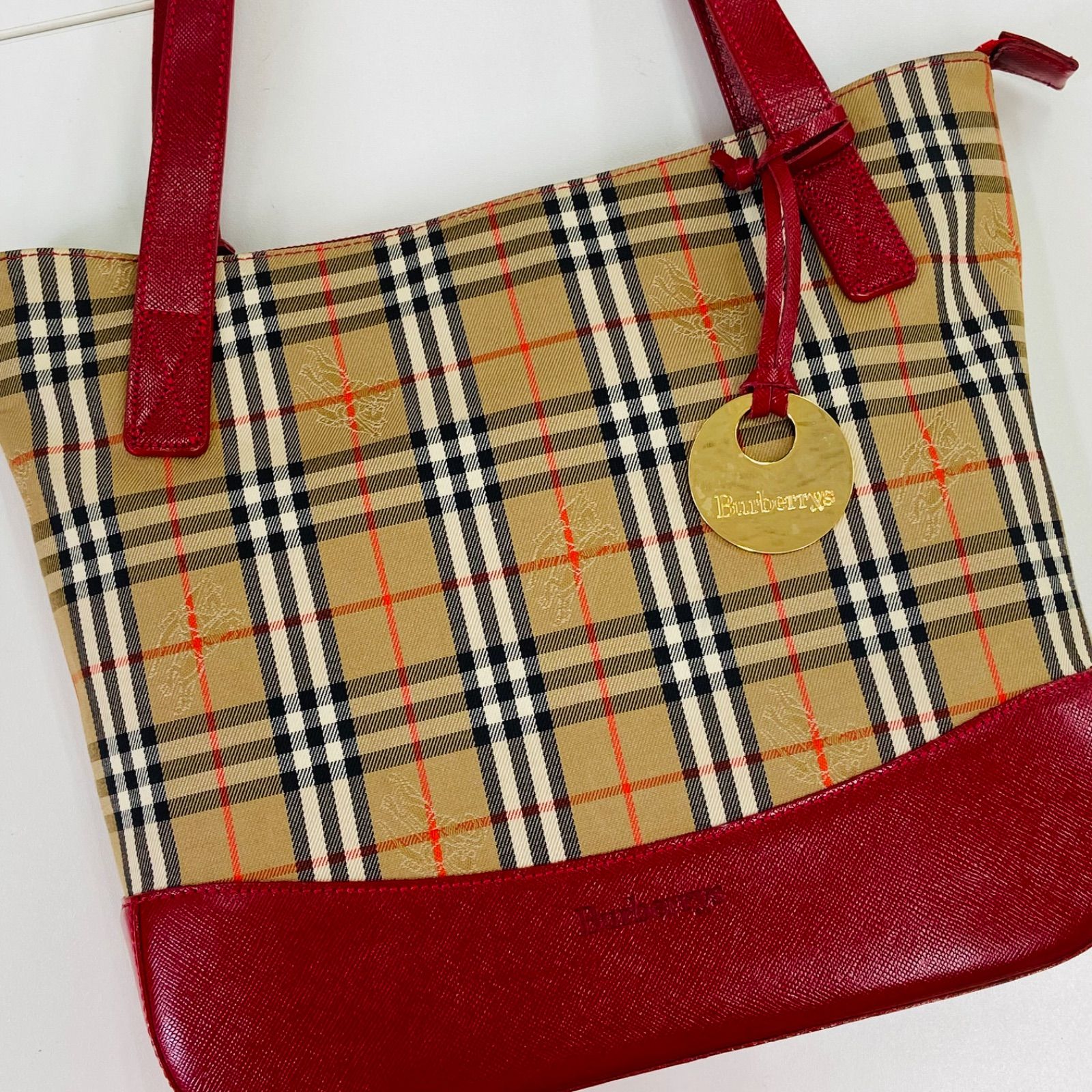 美品】BURBERRY バーバリー ノバチェック トートバッグ ファッション
