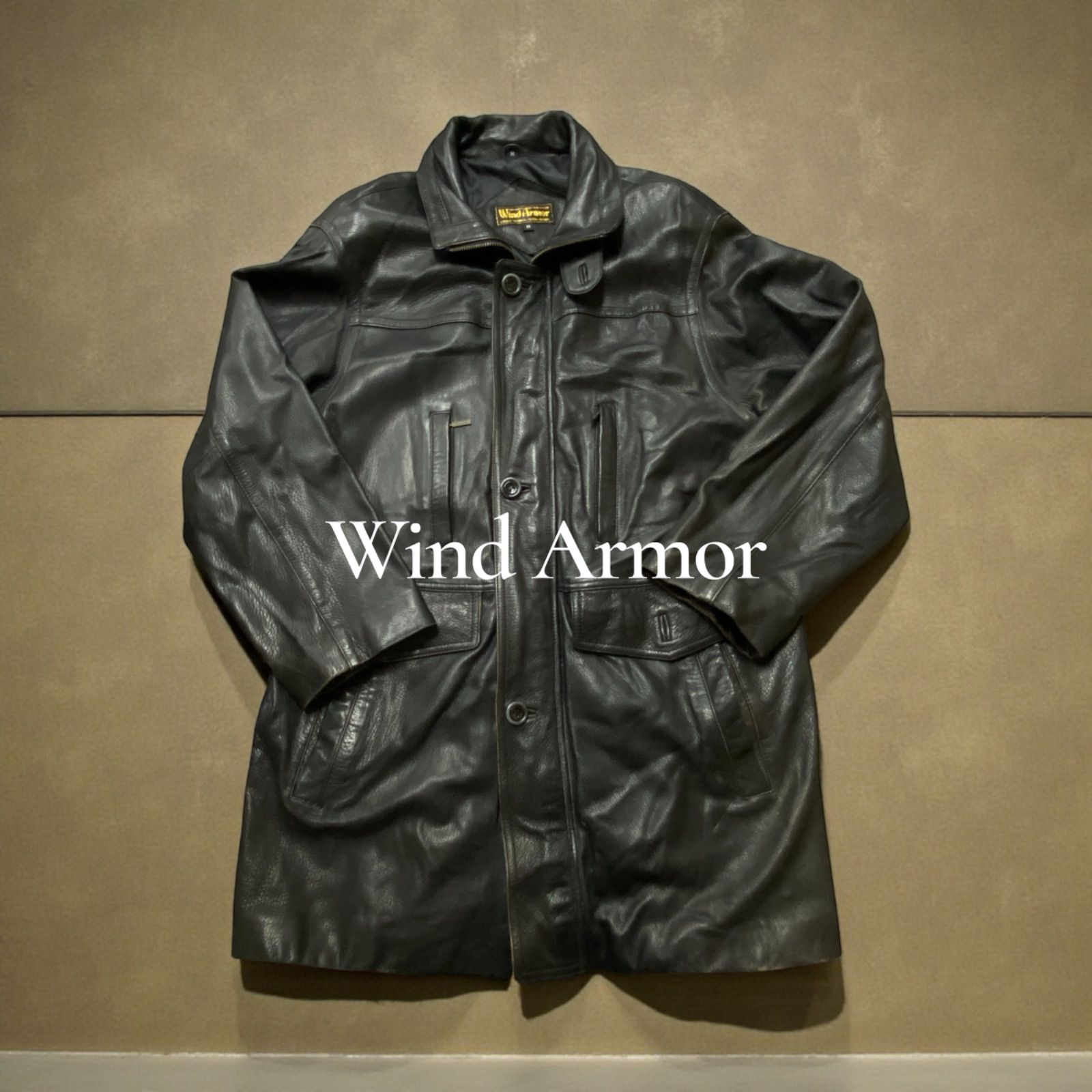 Wind Armor レザージャケット ブラック メンズファッション アウター