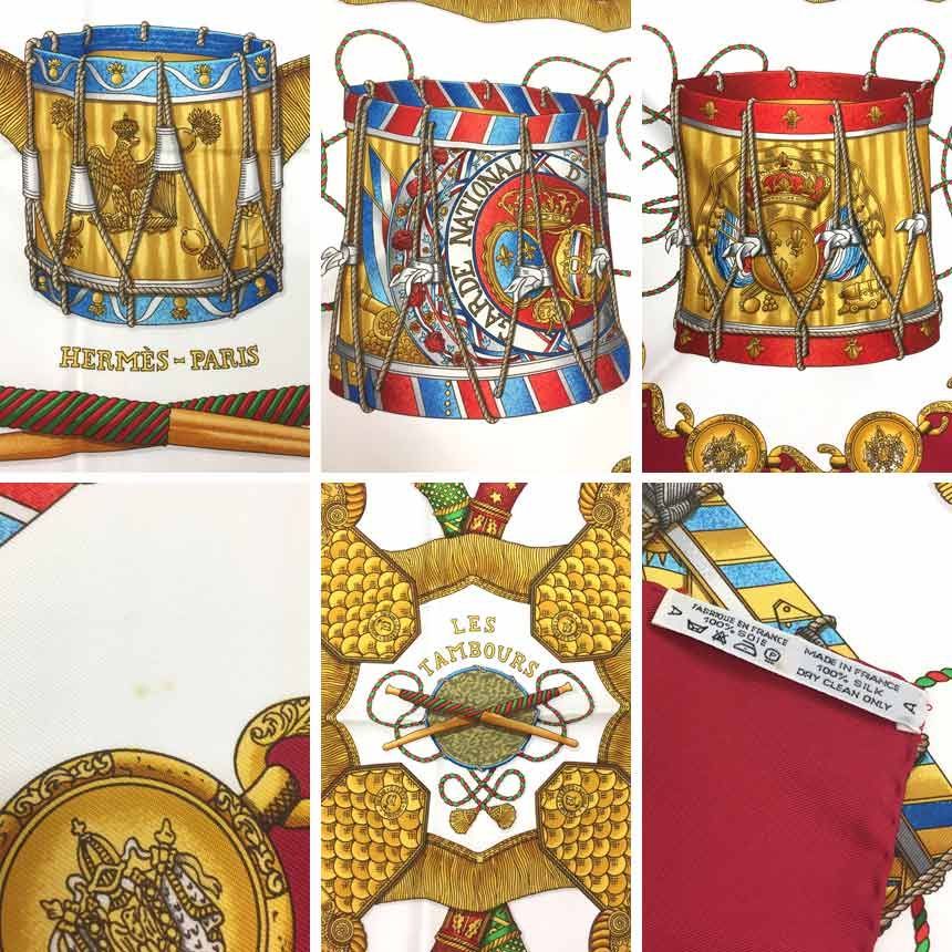 セール 全国送料無料 HERMES エルメス スカーフ カレ90 LES TAMBOURS