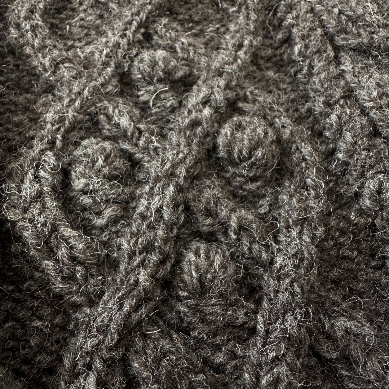 美品 CASA FLINE カーサフライン アラン模様パネル ニットプルオーバー