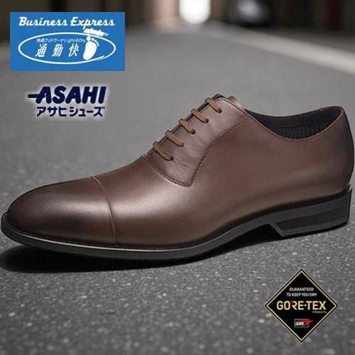 ビジネスシューズ メンズ 防水・透湿 ゴアテックス 革靴 フォーマル ストレートチップ 幅広 3E ブラウン 茶色 通勤快足 TK7714 アサヒシューズ ahtk7714br ビジネスシューズ メンズ 防水・透湿 ゴアテックス 革靴 フォーマル