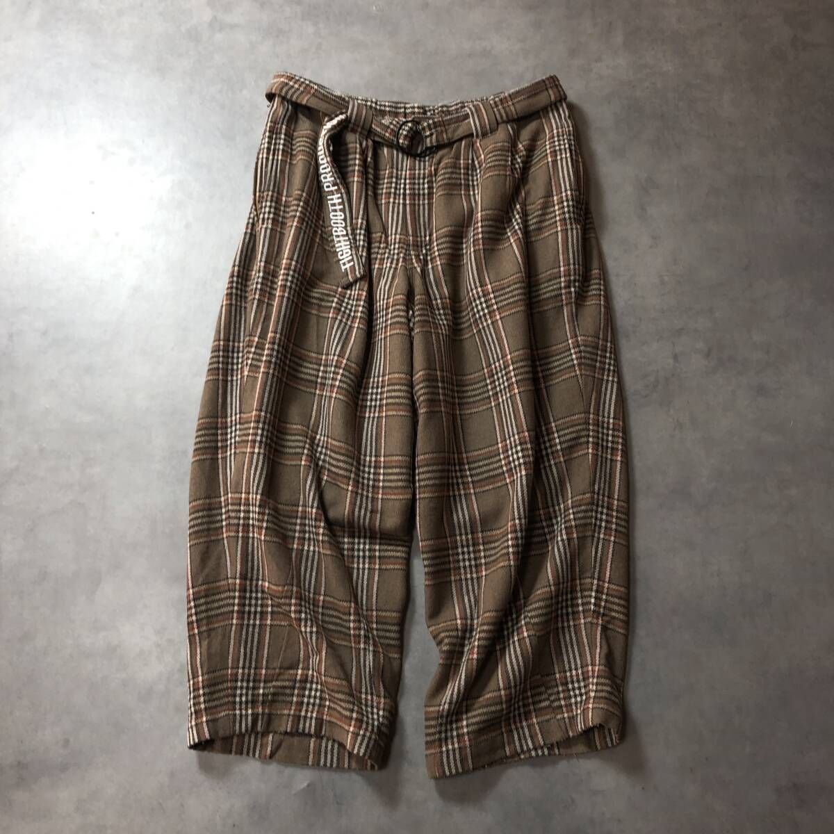 GQ4297◇TIGHTBOOTH : 21AW PLAID FLANNEL BAGGY SLACKS◇L◇チェック