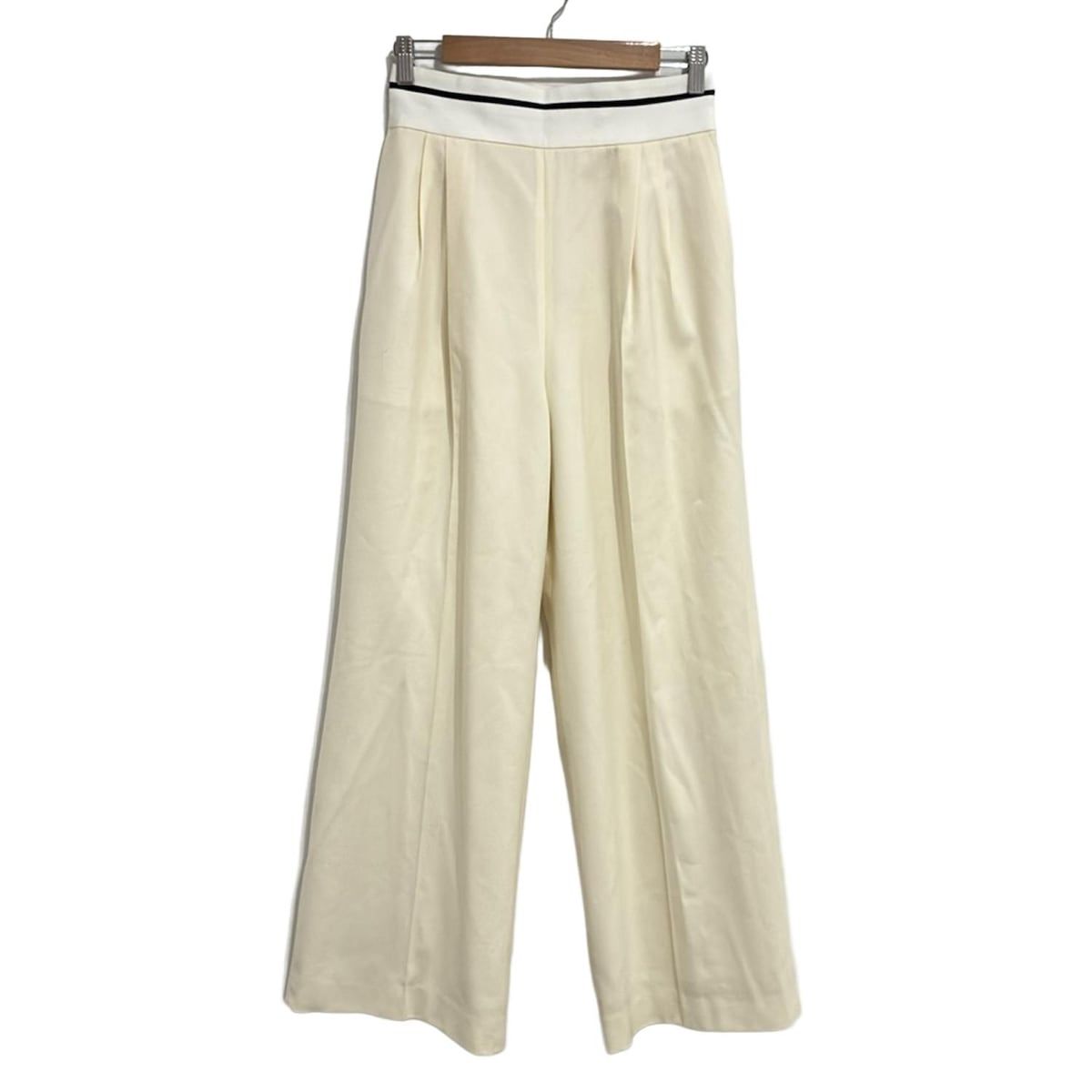 ADORE アドーア パンツ サイズ36 S レディース ウールサキソニーパンツ 531-3230010 アイボリー フルレングス