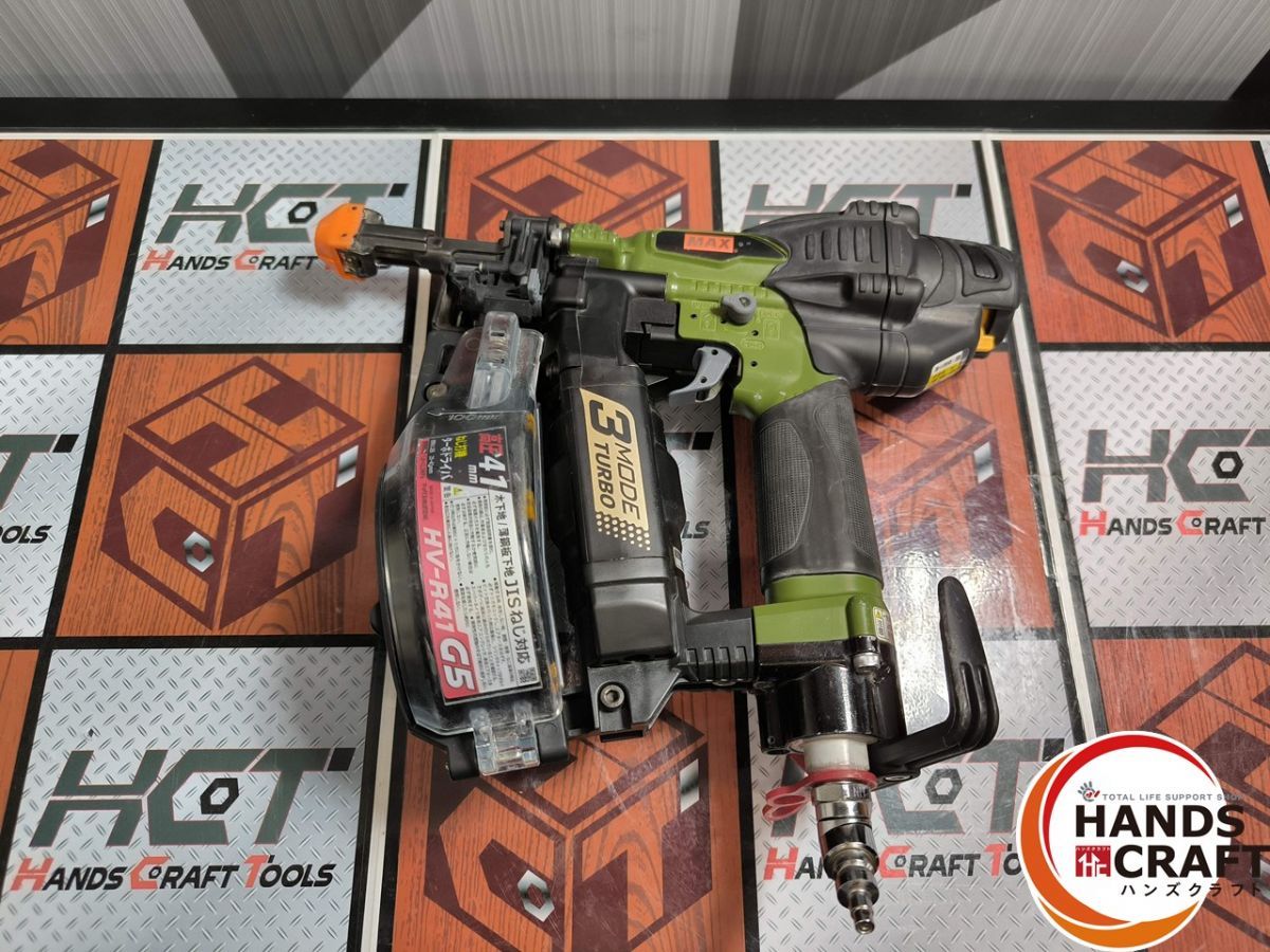 ▲ マックス MAX HV-R 41 G 5 高圧ねじ打機 本体のみ 色 ミリタリーグリーン ハンズ