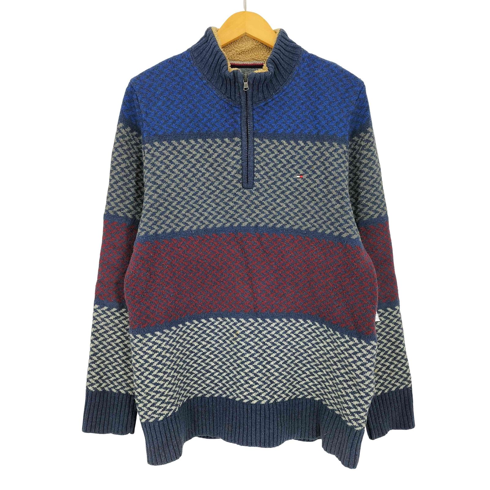 トミーヒルフィガー TOMMY HILFIGER LUXURY BLEND マルチボーダー 