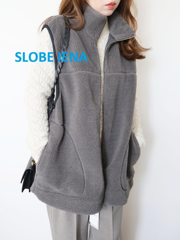2024年製】SLOBE IENA スローブイエナ ボアスタンドベスト F グレー