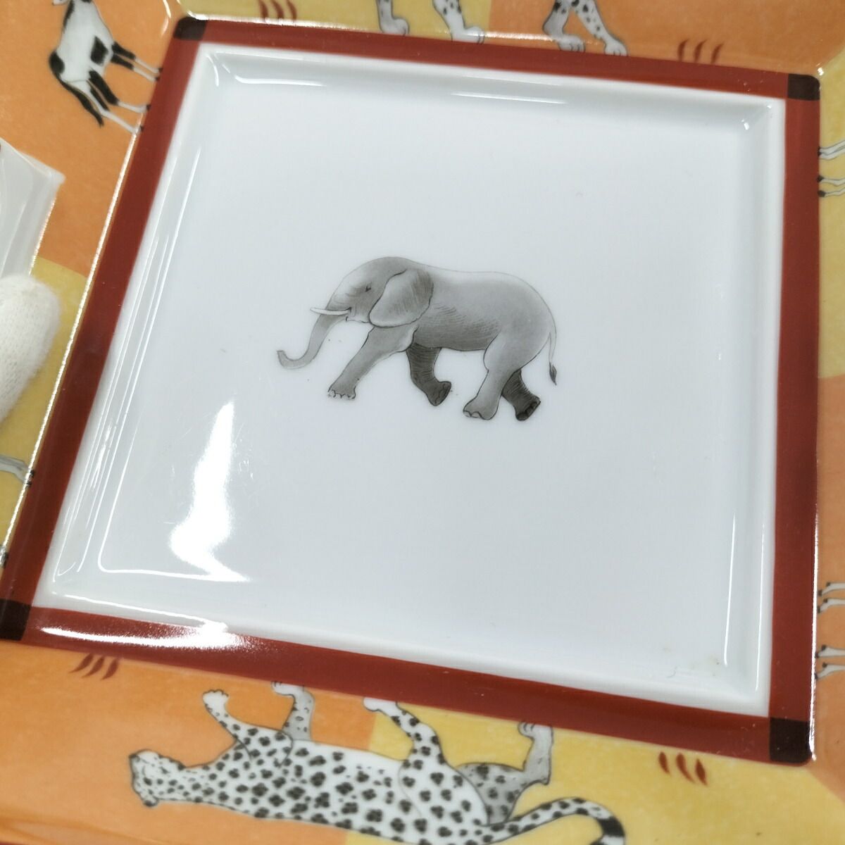 HERMES アッシュトレイ アニマル エレファント ゾウ チーター 灰皿