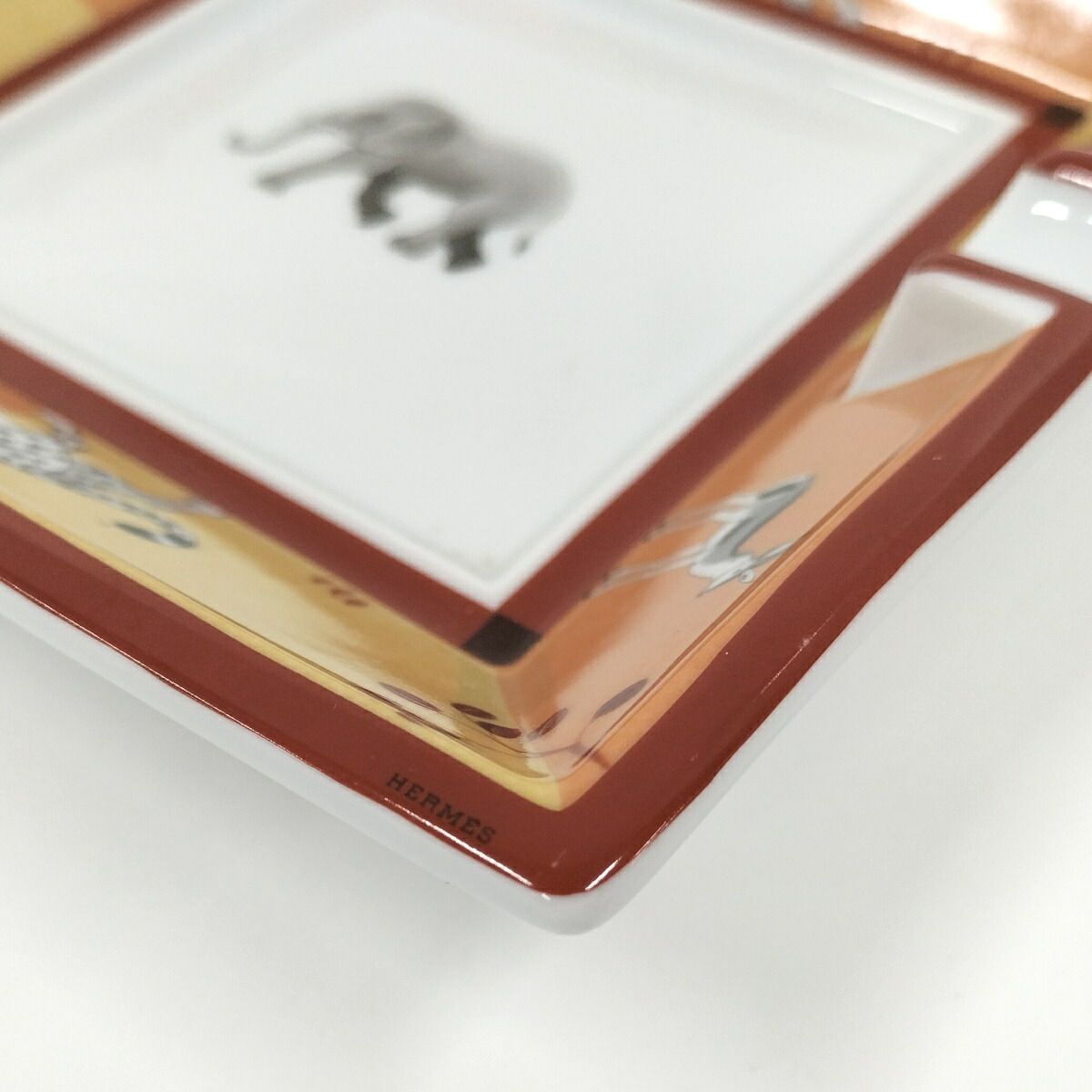 HERMES アッシュトレイ アニマル エレファント ゾウ チーター 灰皿