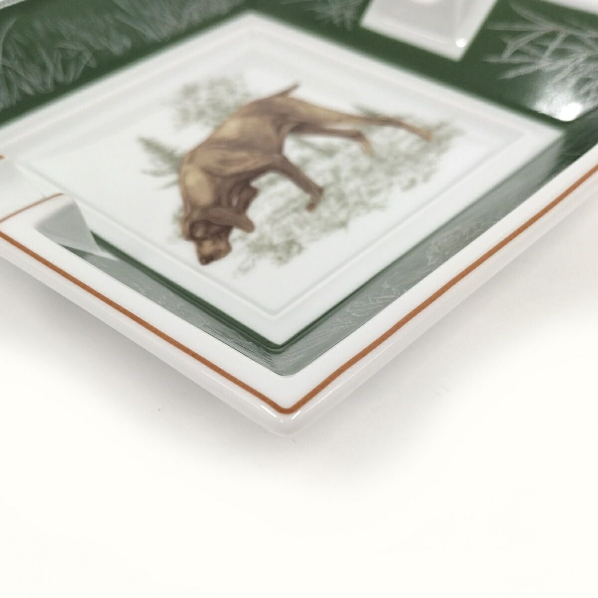 HERMES アッシュトレイ ジャーマンポインター 犬 灰皿 小物入れ 陶磁器