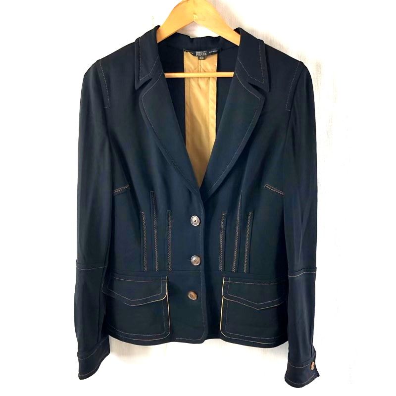 ジャンフランコフェレ　ジャケット　イタリア製 ジャンフランコフェレ Gianfranco Ferre ジャケット ステッチデザイン