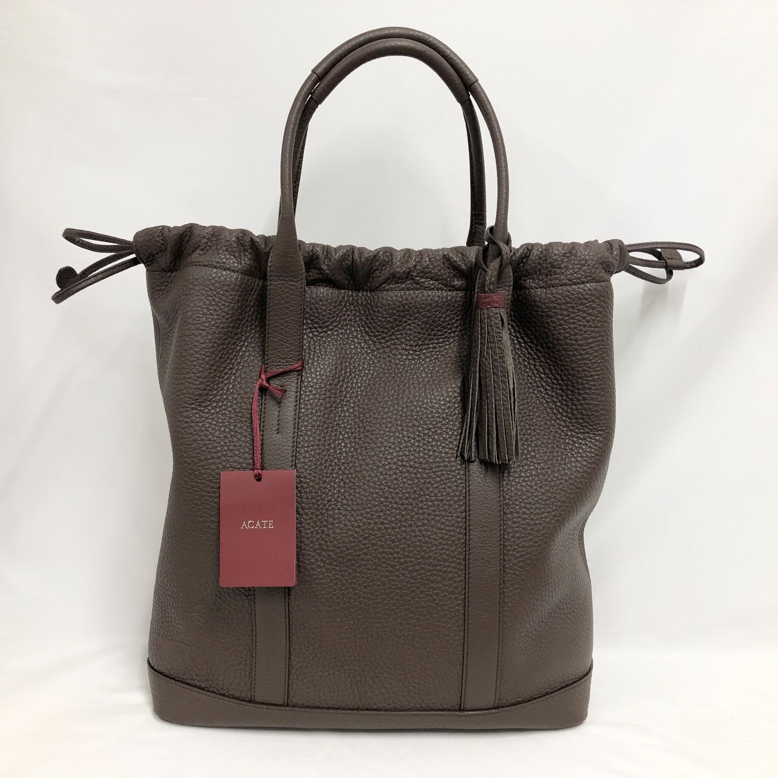 新品未使用 ACATE (アカーテ) BAMBINO トートバッグ ダークブラウン 