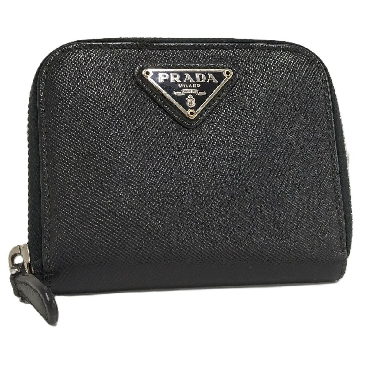 PRADA ラウンドファスナー コインケース サフィアーノレザー