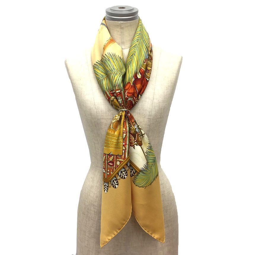 HERMES エルメス スカーフ カレ90 シルク100％ GLOIRE d アレクサンダーの栄光 シルクスカーフ aq 8193