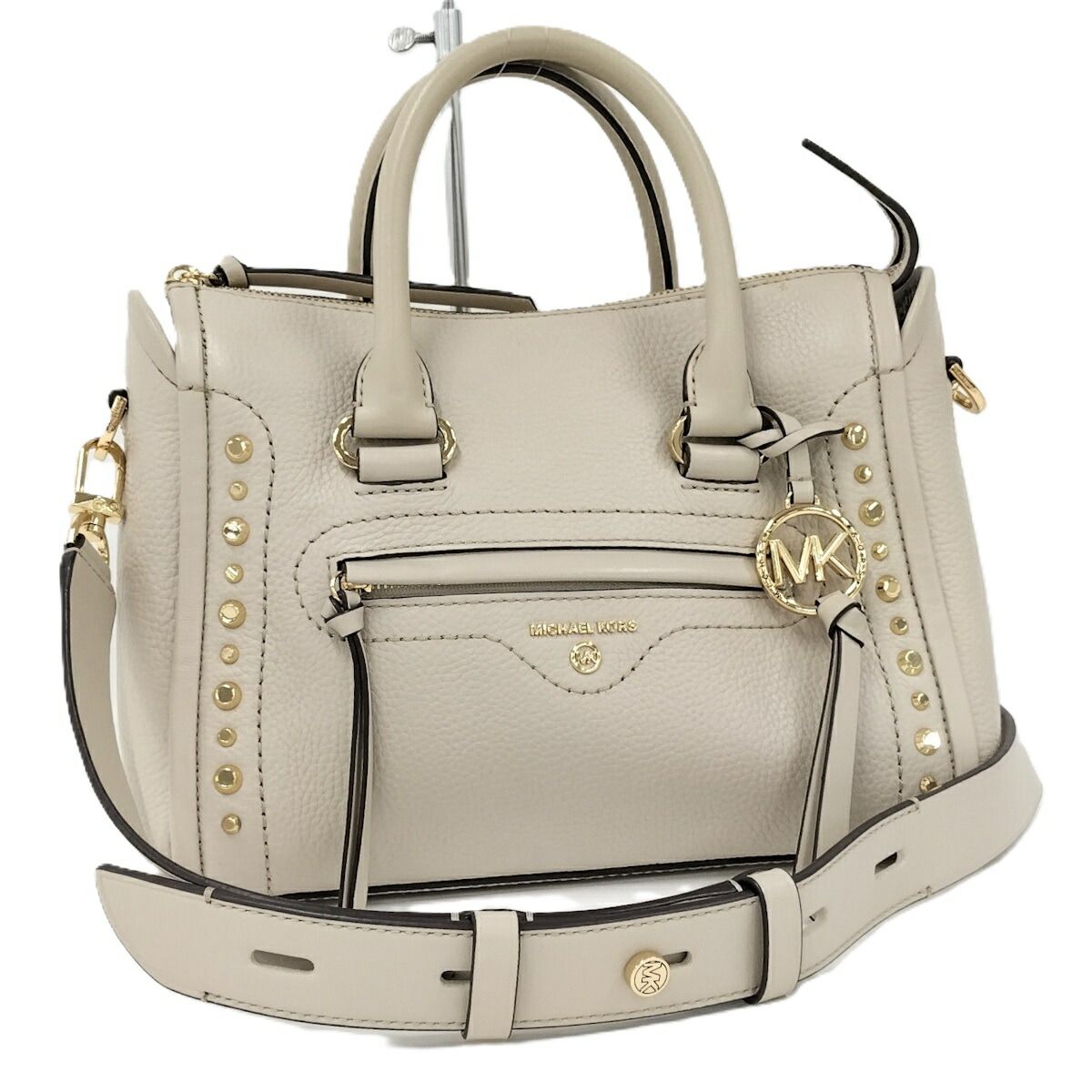 MICHAEL KORS 2WAYバッグ レザー 注文 ベージュ MICHAEL KORS