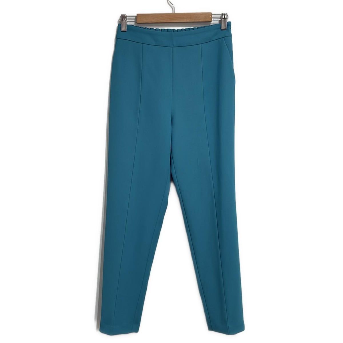 ADORE アドーア パンツ サイズ36 S レディース クリアボンディングパンツ 531-1130213 ブルーグリーン フルレングス ウエストゴム