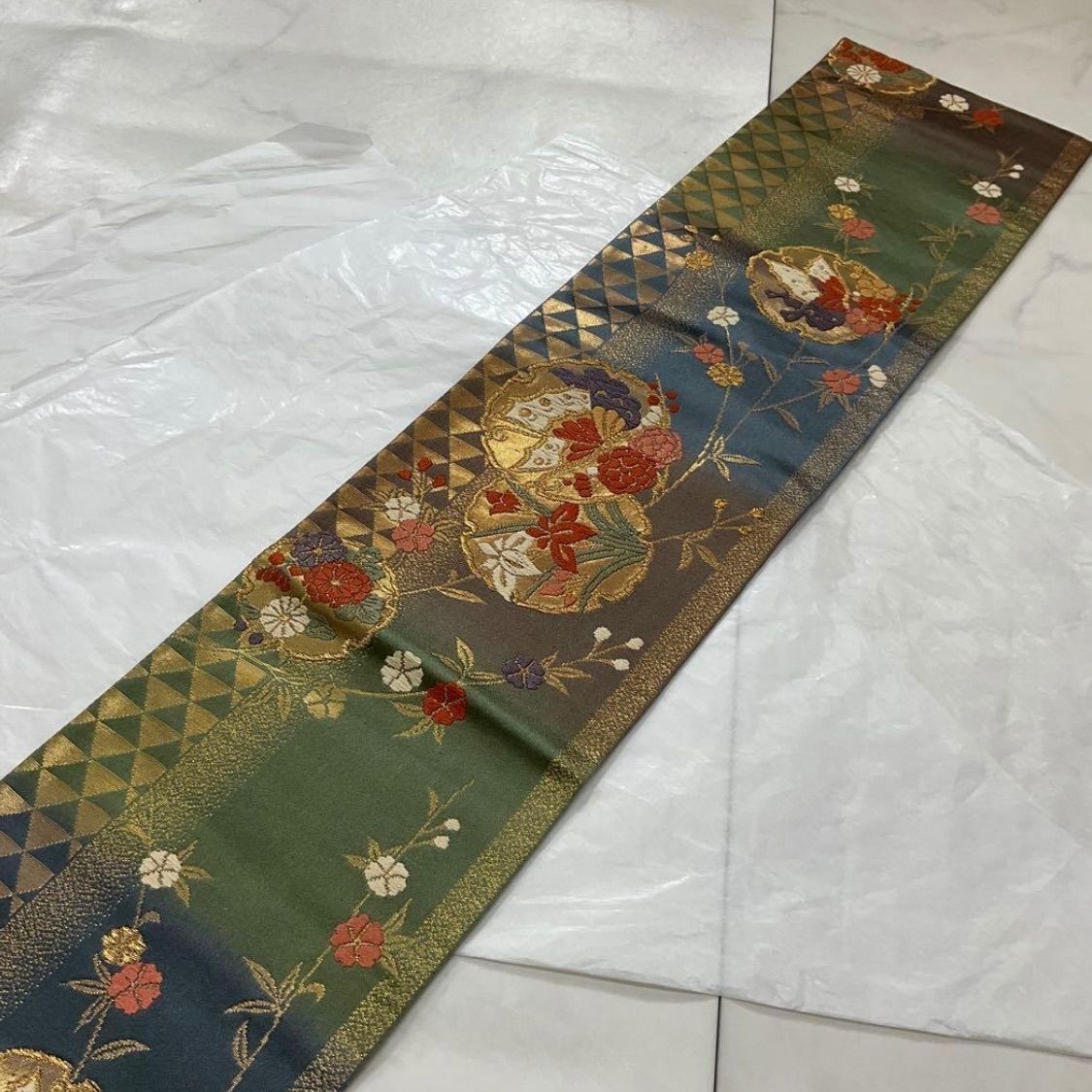 ○kimono+one○kimonoarisa○未使用同然○最高級西陣織唐織○手織正絹