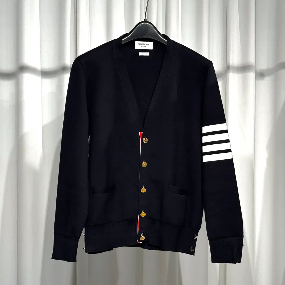 級 3 25 FW トム ブラウン ミラノ スティッチ ゴールド金具 カーディガン