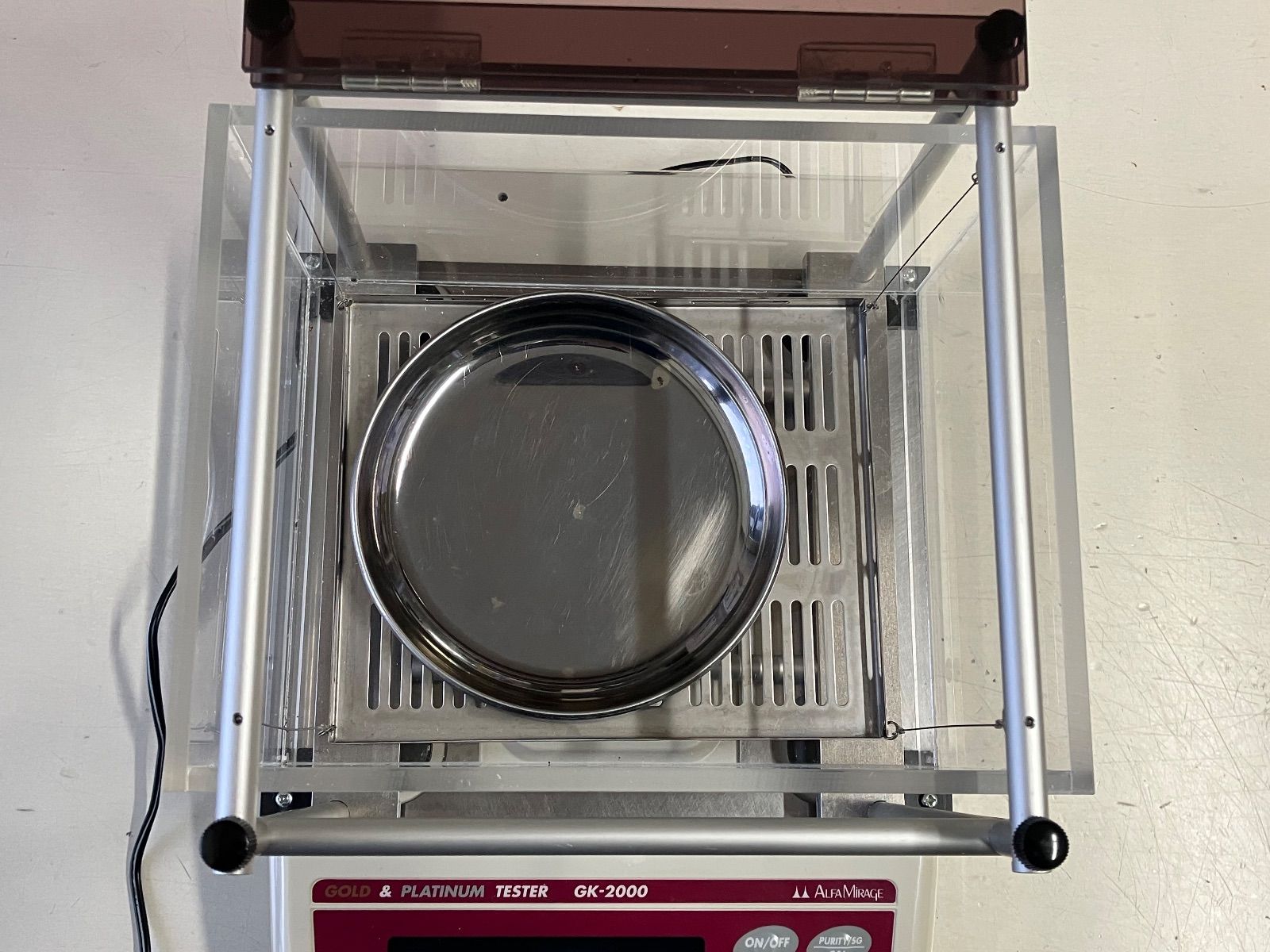  貴金属テスター 比重計 GK 2000 ALFA MIRAGE アルファミラージュ 金 判定 純度判定 プラチナ 買取 リユース 取説無し 光センサー 測定治具 はかり 計測 検査