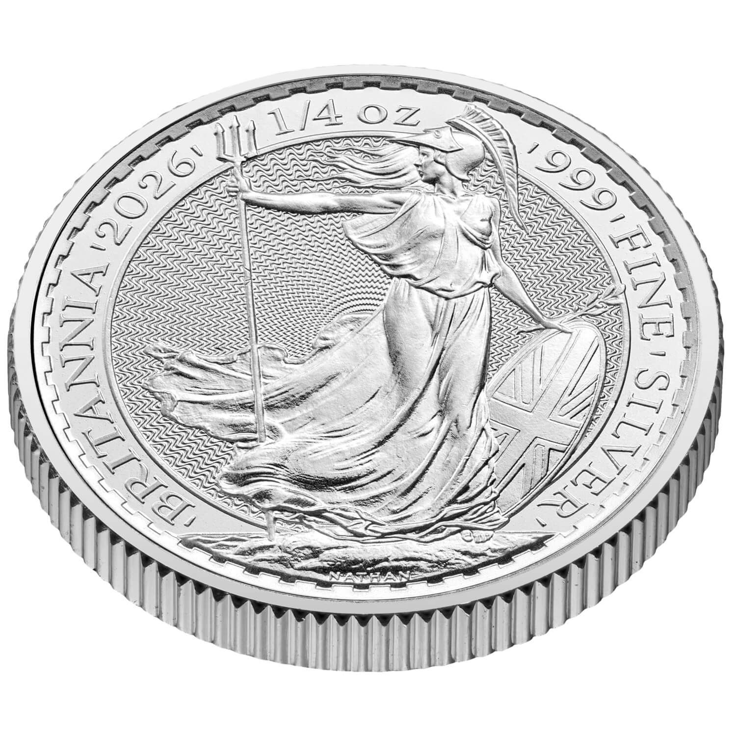 保証書・カプセル付き] 2026年 (新品) イギリス「ブリタニア」純銀 1/4