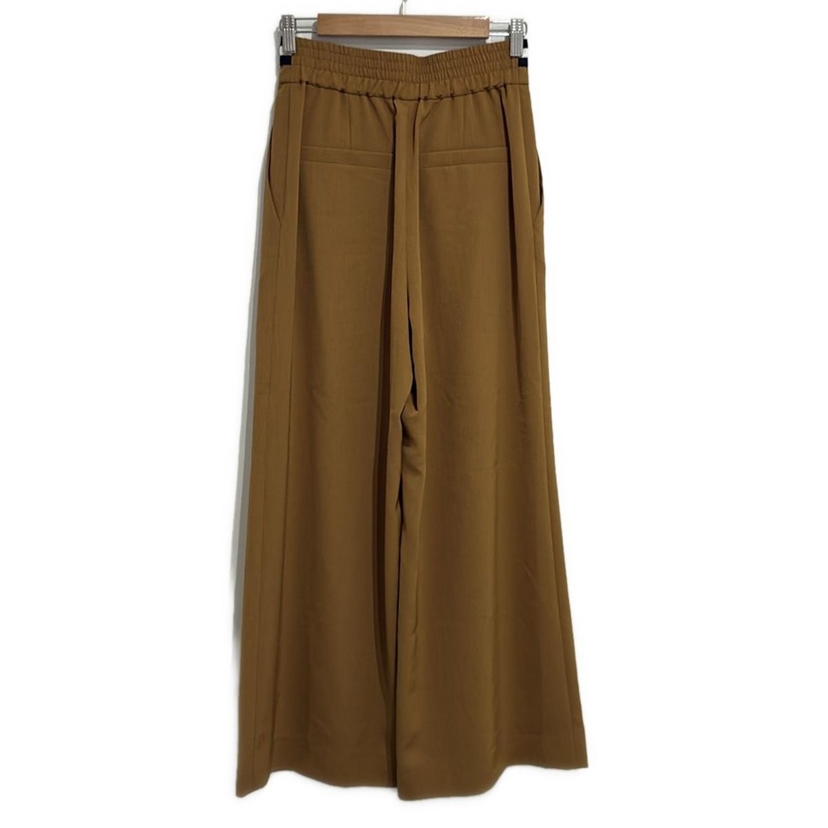 ADORE アドーア パンツ サイズ36 S レディース ドライタッチツイルパンツ 531-5230808 ライトブラウン×黒 フルレングス ウエストゴム