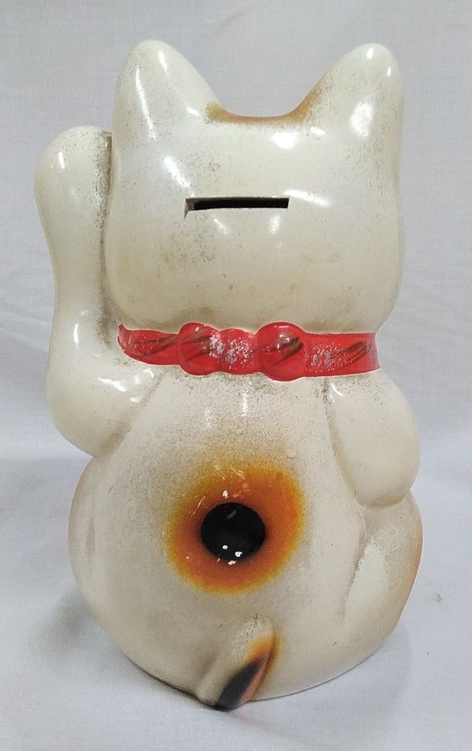 招き猫 昭和レトロ ビンテージ 貯金箱 縁起物 置物 商売繁盛