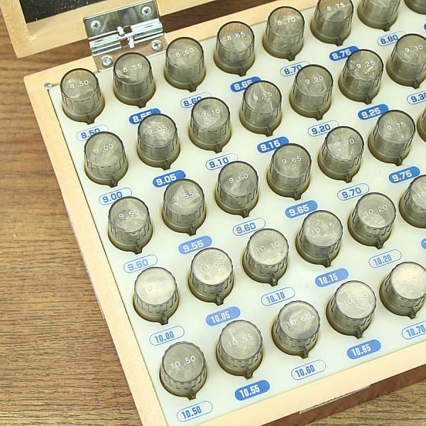 SK|新潟精機 AH-4 ピンゲージセット 8.50-11.00 mm|0.05 mmとび 51本組