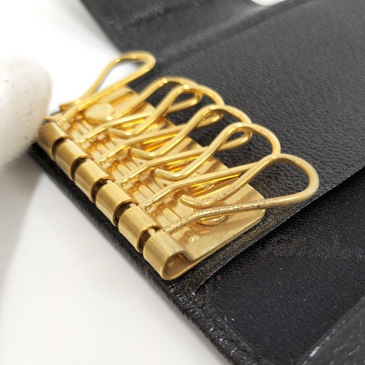 FERRAGAMO 6連キーケース お買い得品 レザー ブラック 極美品